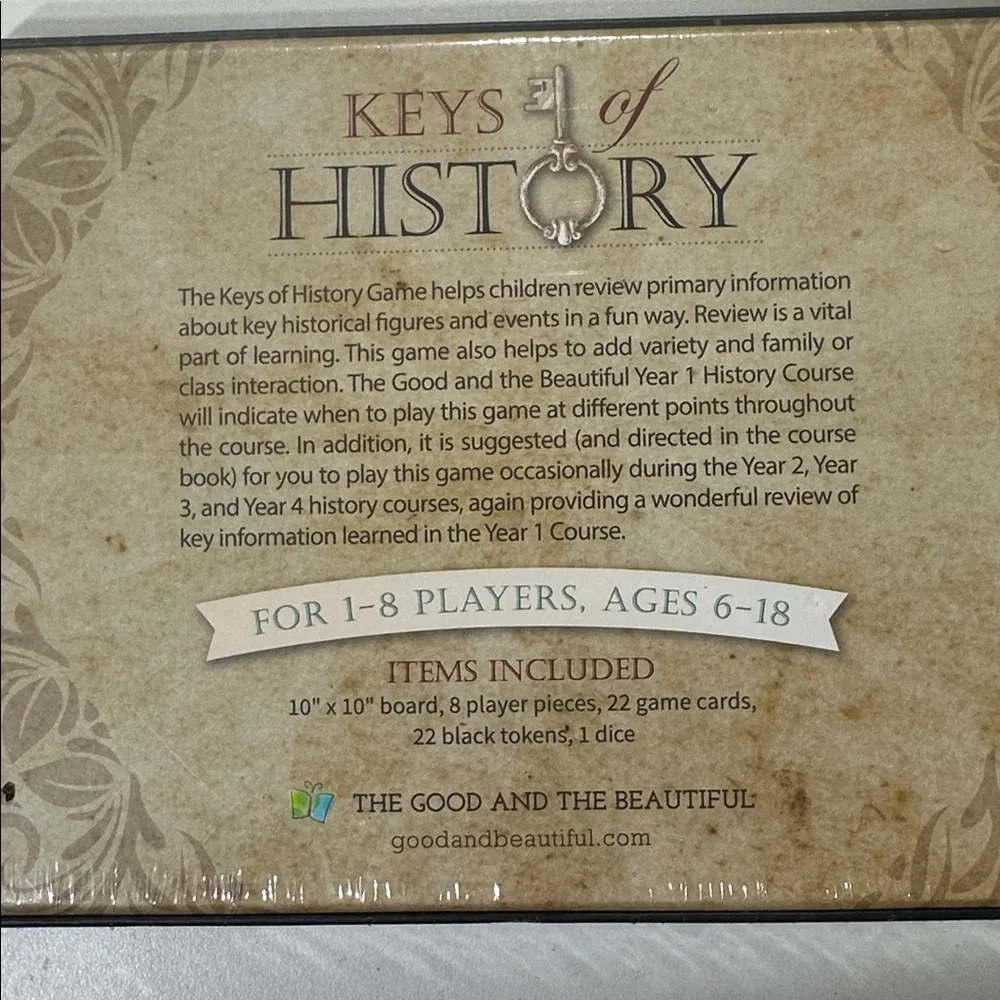 The good and the beautiful Keys of History Year 1 Course game - Picture 3 of 3